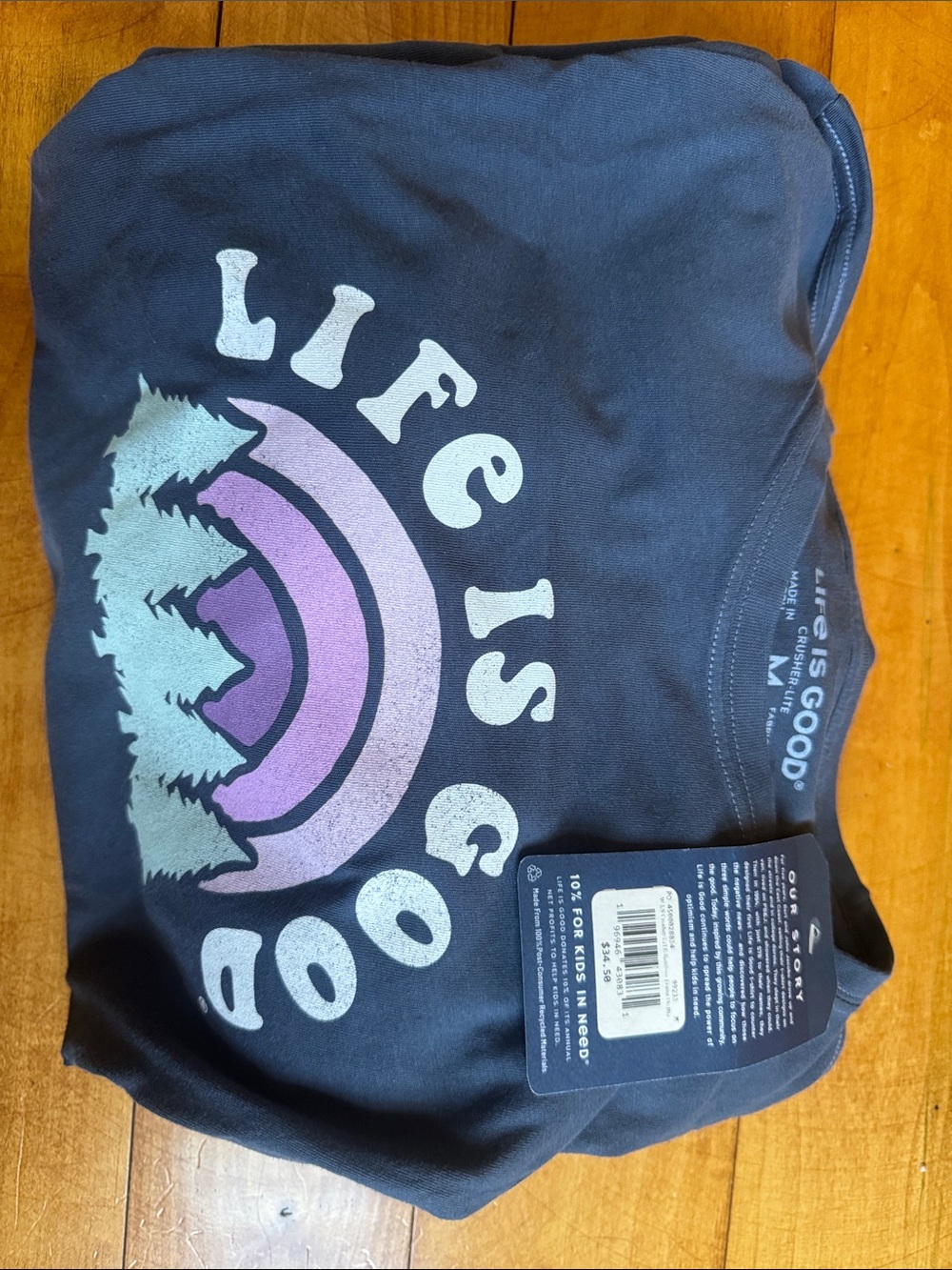Life Is Good Navy Long Sleeve Crusher-Lite Tee